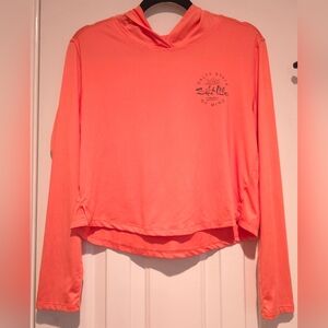 Women's Salt Life Sz Small Seaglass Bay Performance SLX cropped Hoodie Peach